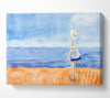Woman Looking Out To Sea Canvas Wall Art