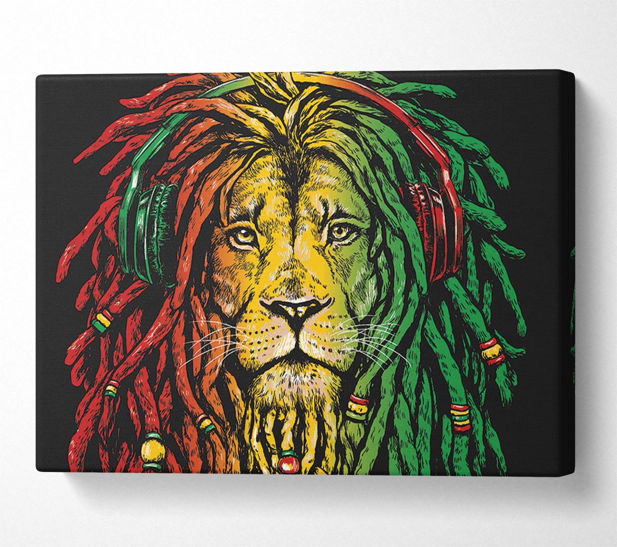 Rasta Lion Canvas Wall Art