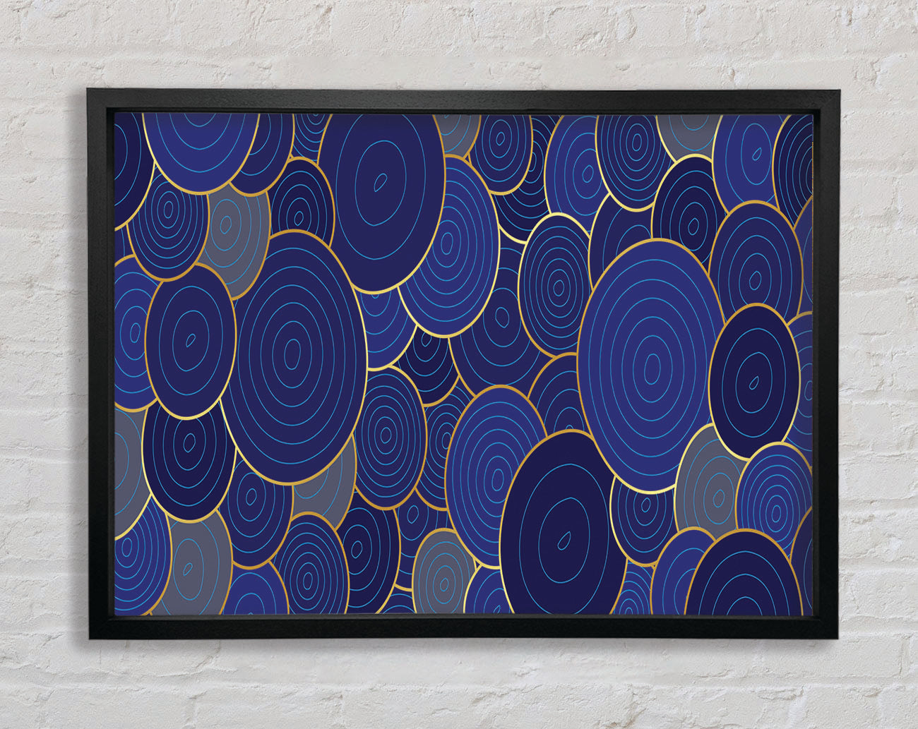 Blue Circle Adventure Framed Wall Art