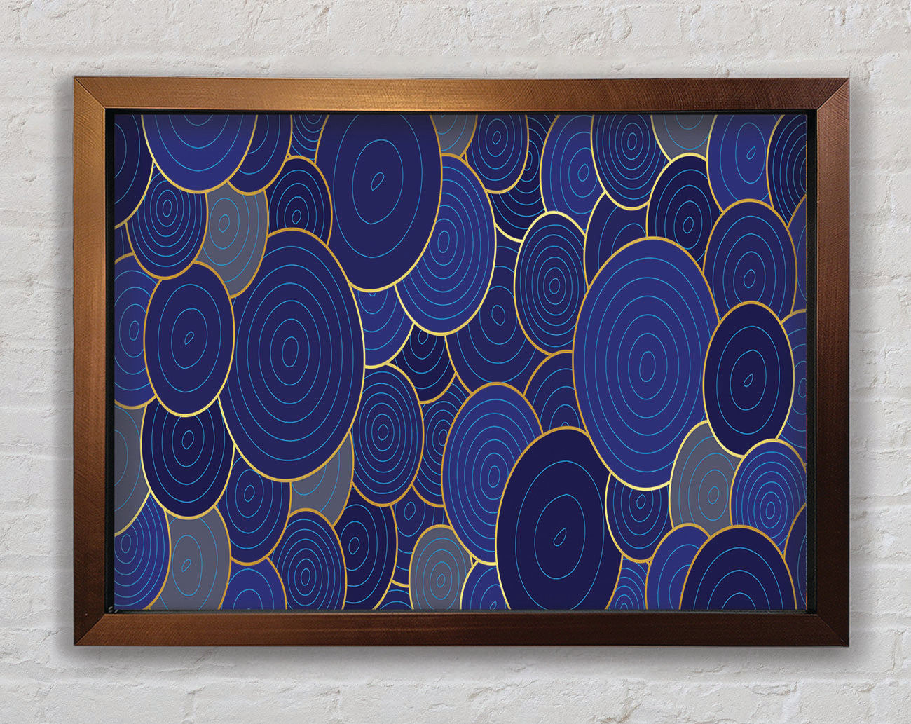 Blue Circle Adventure Framed Wall Art