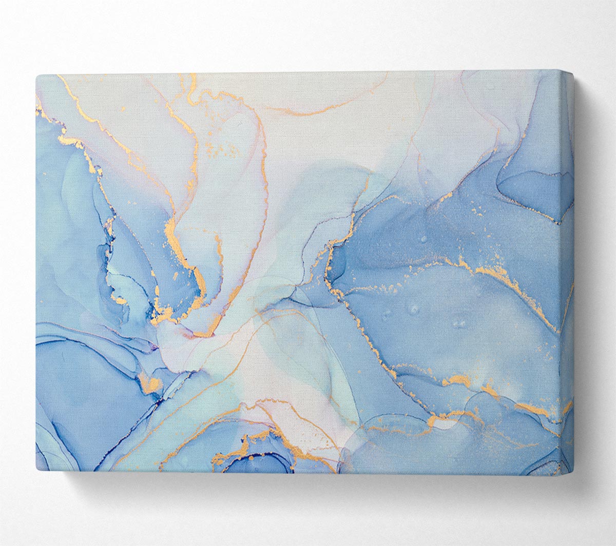 The Light Blue Flow Glitter Canvas Wall Art
