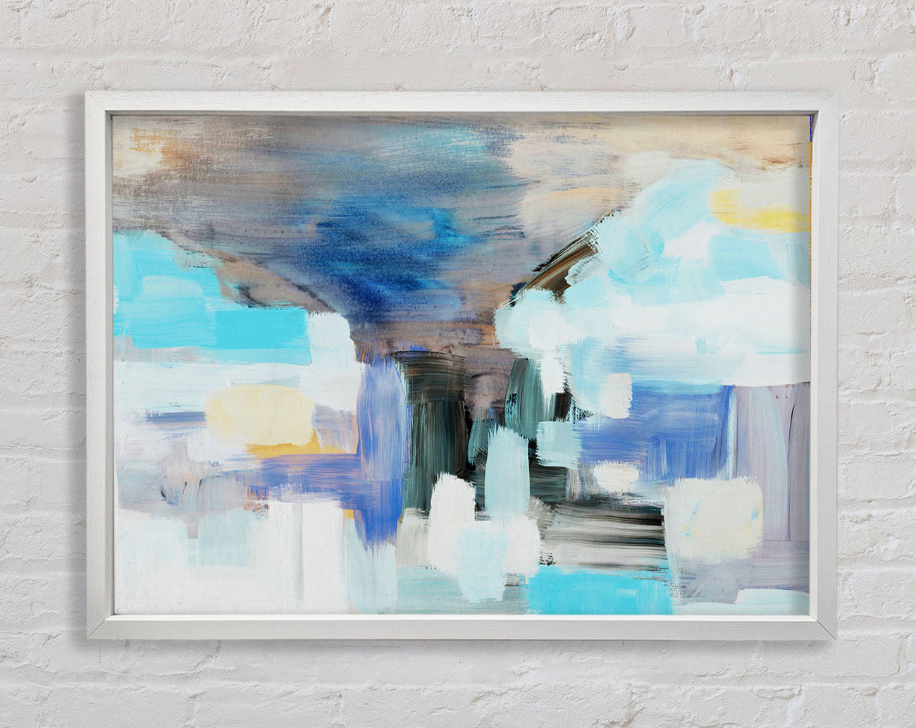 Chalk Cloud Blue Framed Wall Art