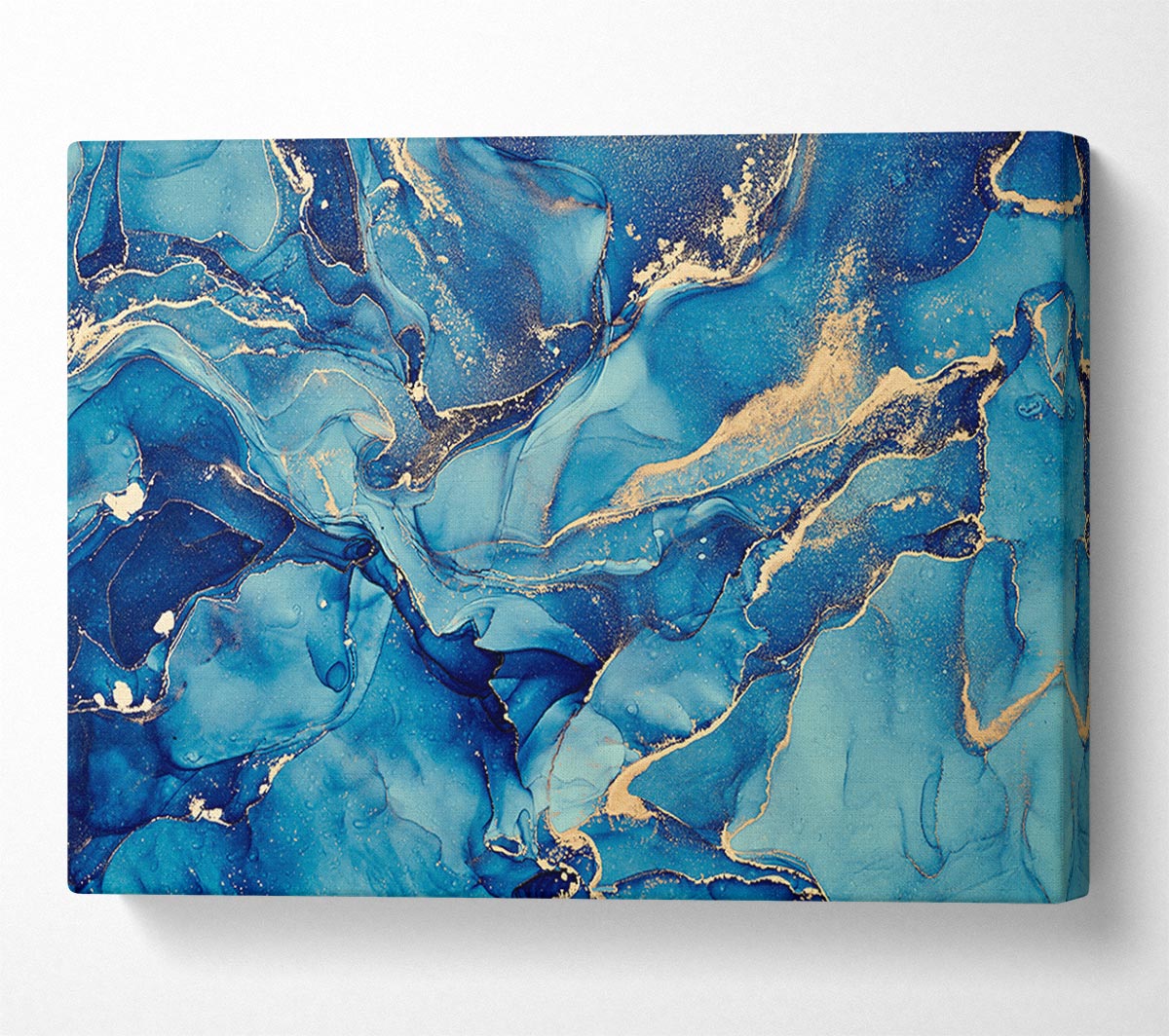 Deep Dark Blue Glitter Canvas Wall Art