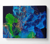 Green And Light Blue Darkness Flow Canvas Wall Art
