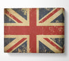 Grunge Union Jack Erosion Canvas Wall Art
