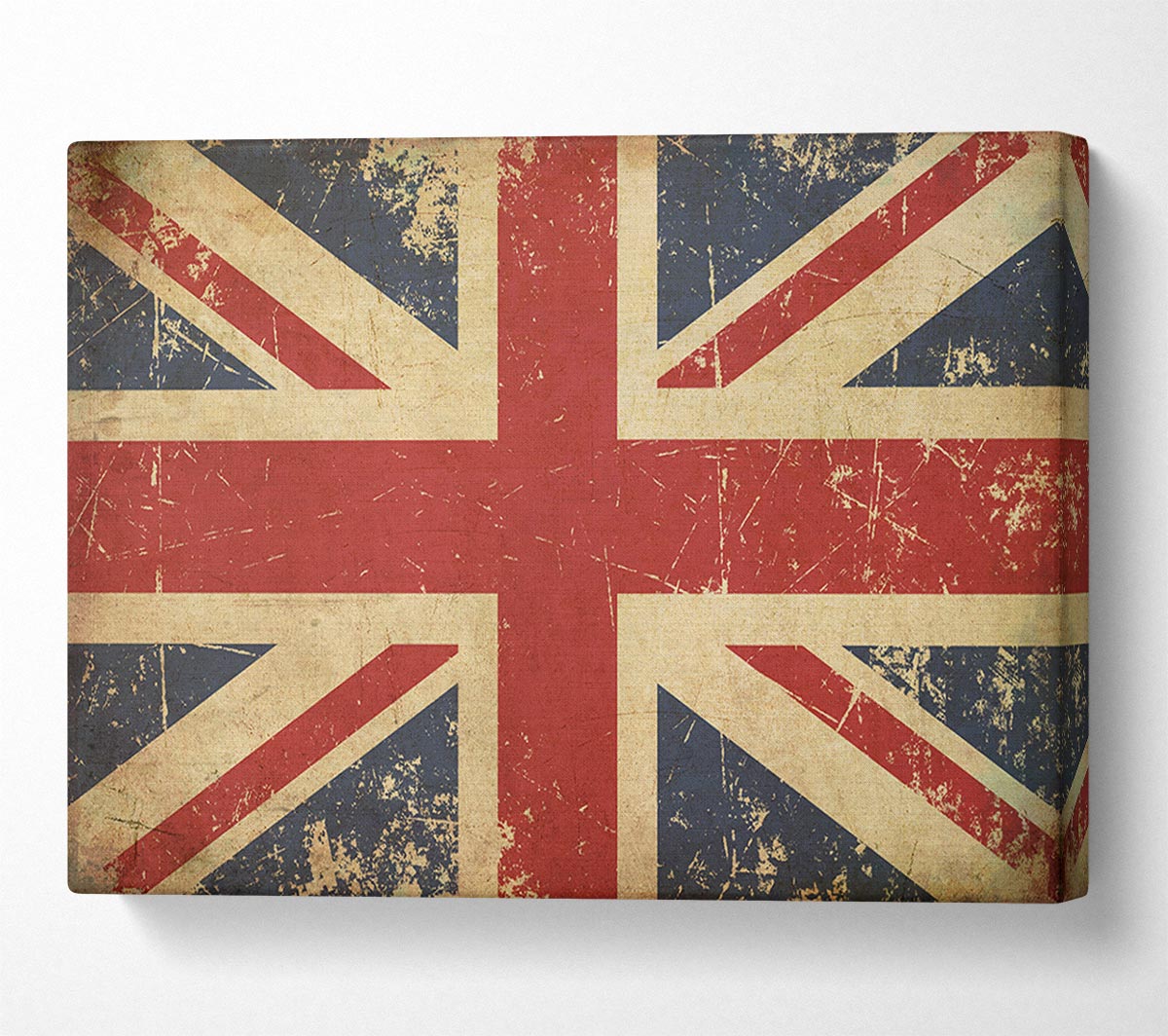 Grunge Union Jack Erosion Canvas Wall Art