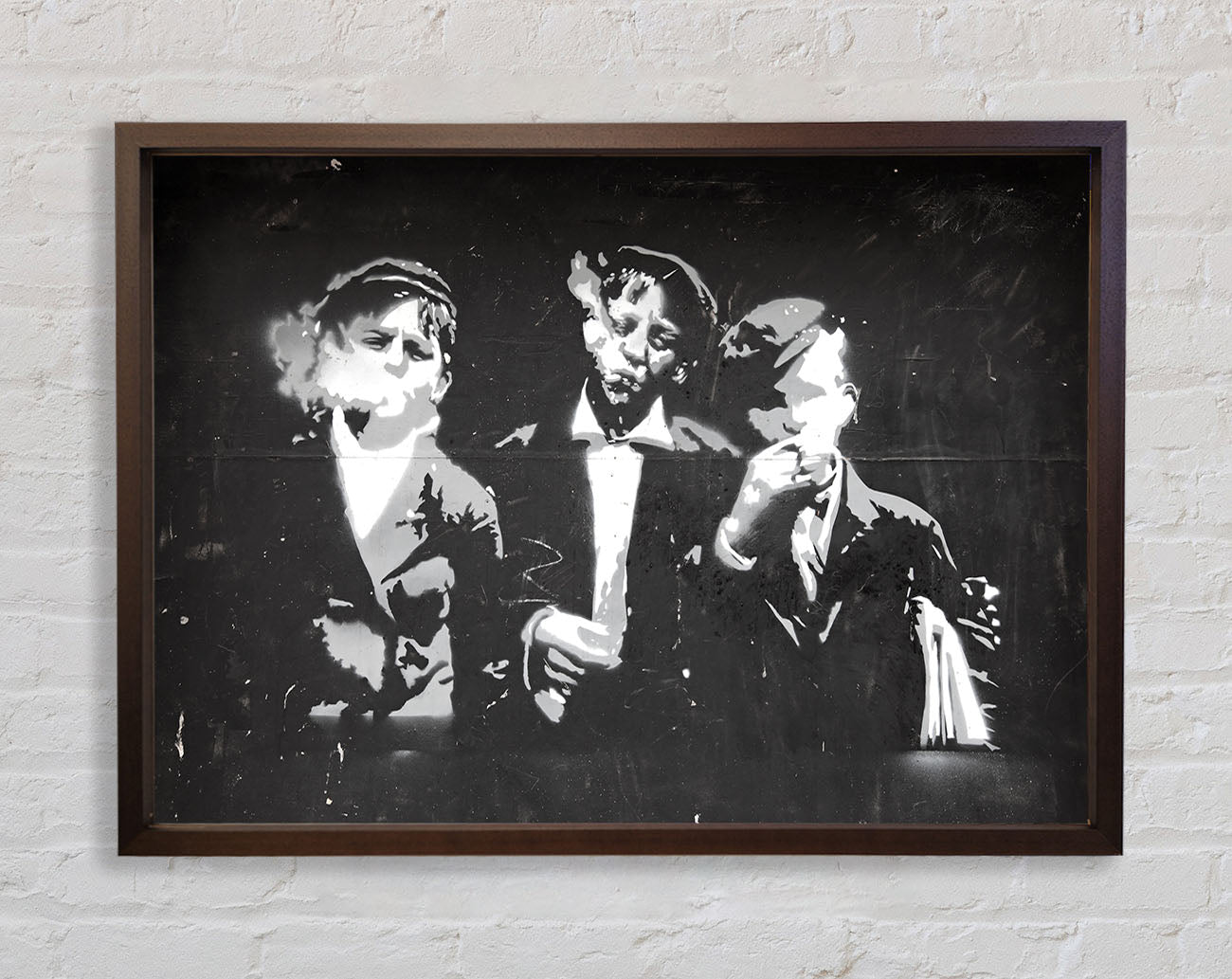 Children Smoking Framed Wall Art