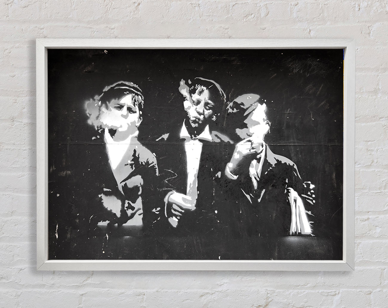Children Smoking Framed Wall Art