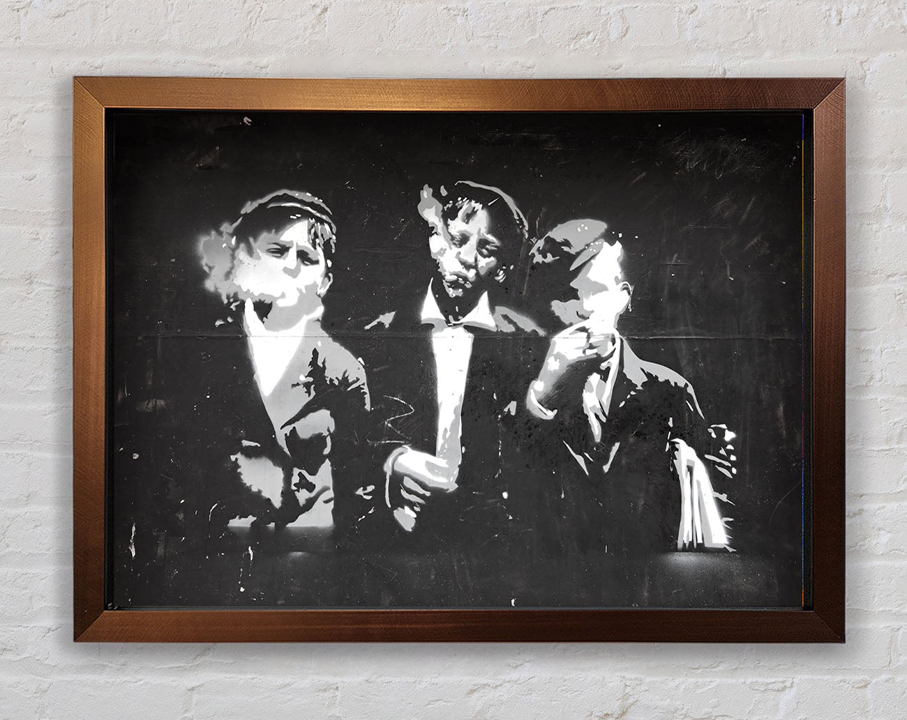 Children Smoking Framed Wall Art