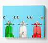 Three Vespas Italy Canvas Wall Art