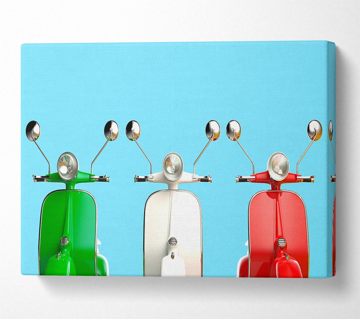 Three Vespas Italy Canvas Wall Art