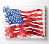 The Ink Splatter American Flag Canvas Wall Art