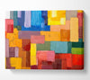 Patchwork Colours Mix Canvas Wall Art