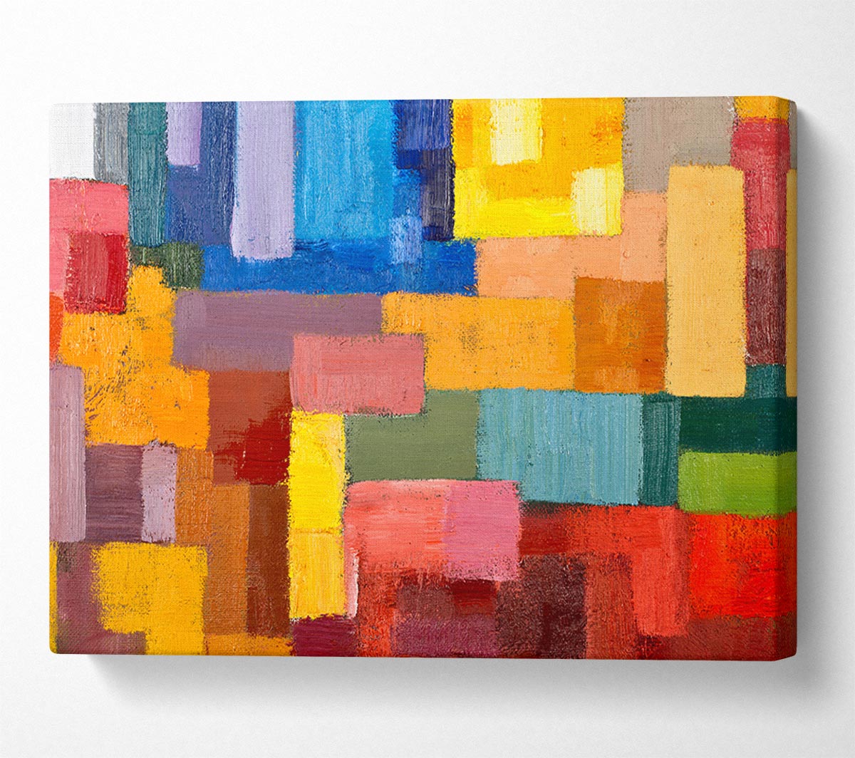 Patchwork Colours Mix Canvas Wall Art