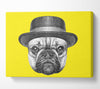 The Pug With A Hat Canvas Wall Art