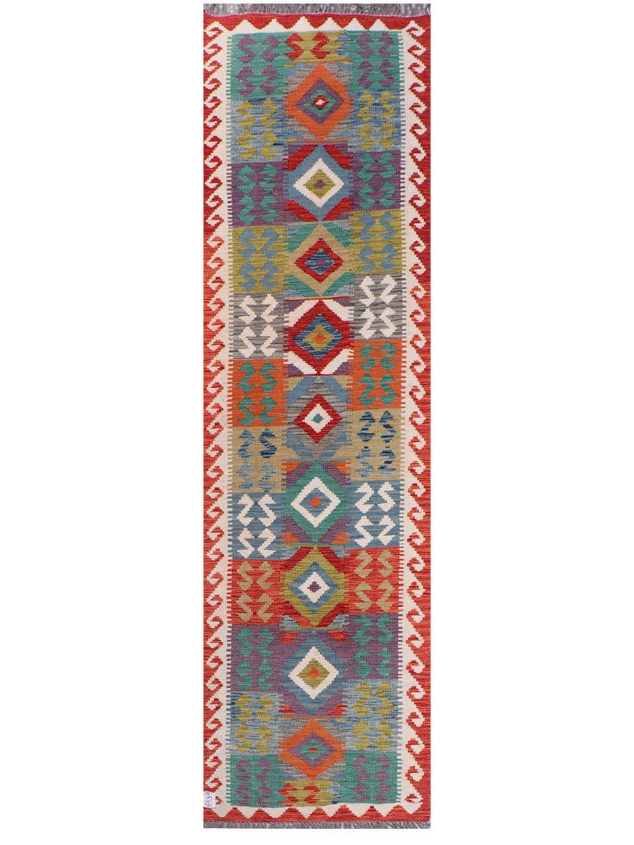 Maimana Kilim Runner - 282 x 78 cm