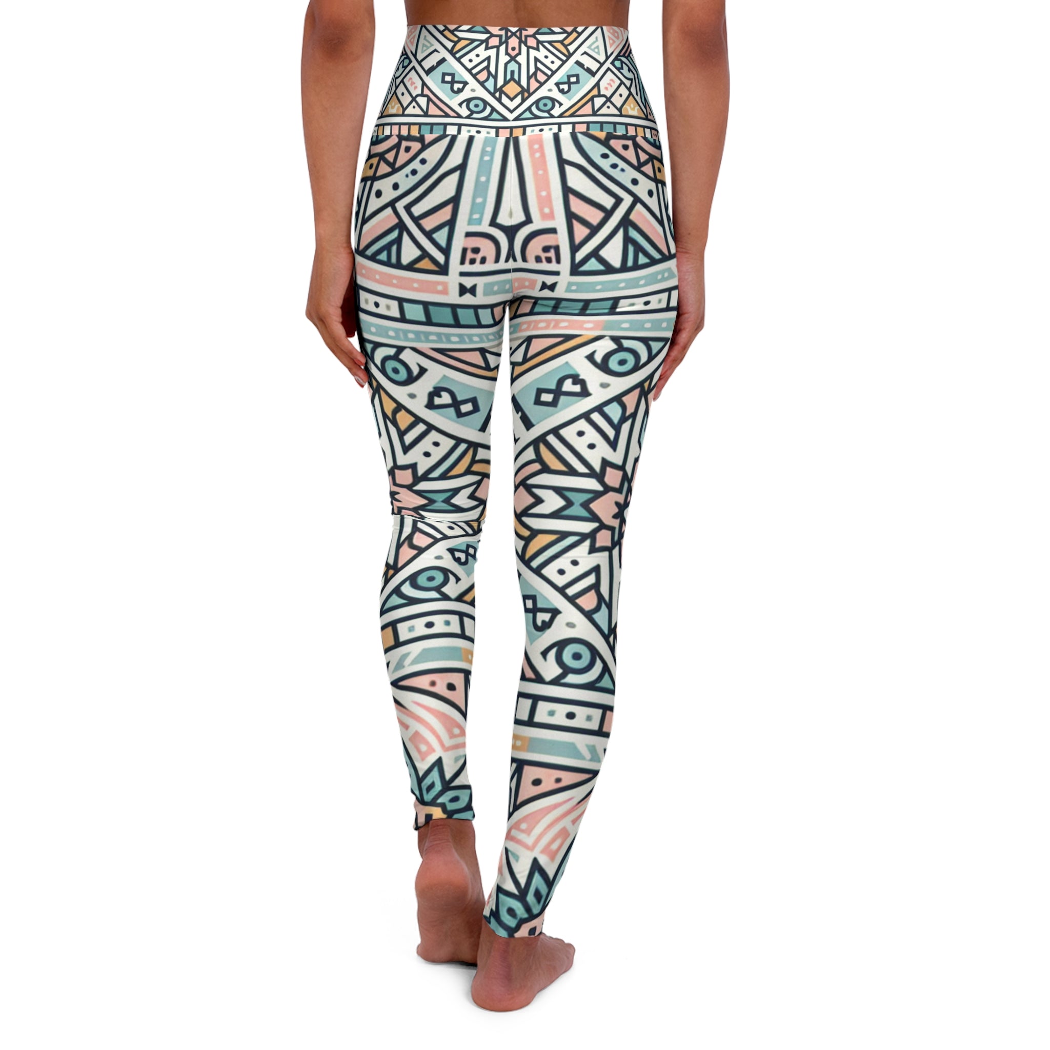 Dazzling Dreams Studio Modern Pattern Design Pastel Leggings - Chic Fitness Essential