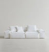 Zaavan Three Seater Sofa, Modular Sofa, White Linen