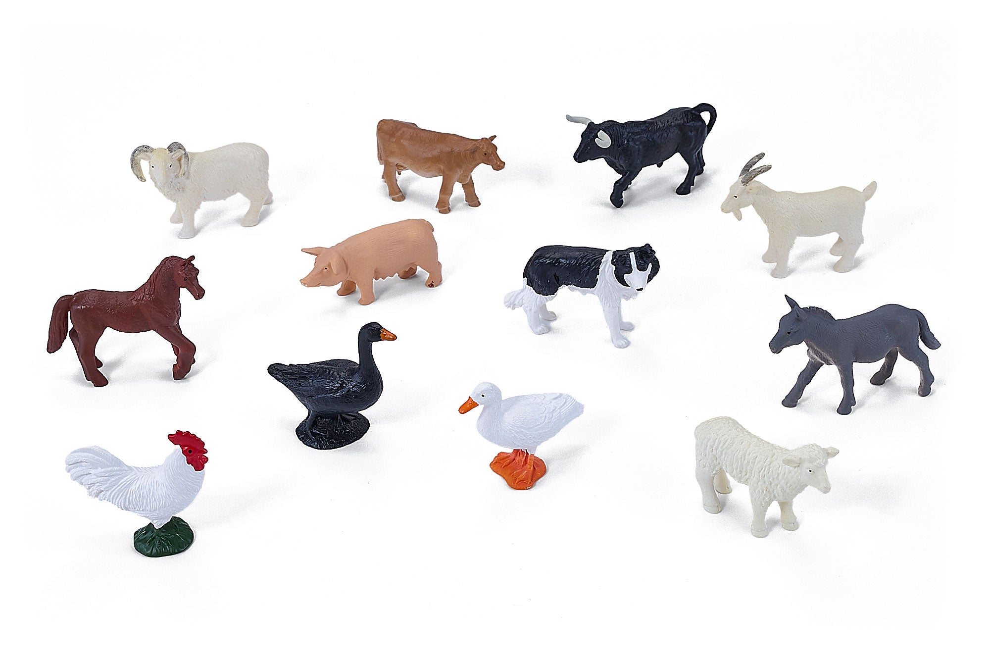 Farm Figure Mini Worlds Playset 12pc Farm Animal Set