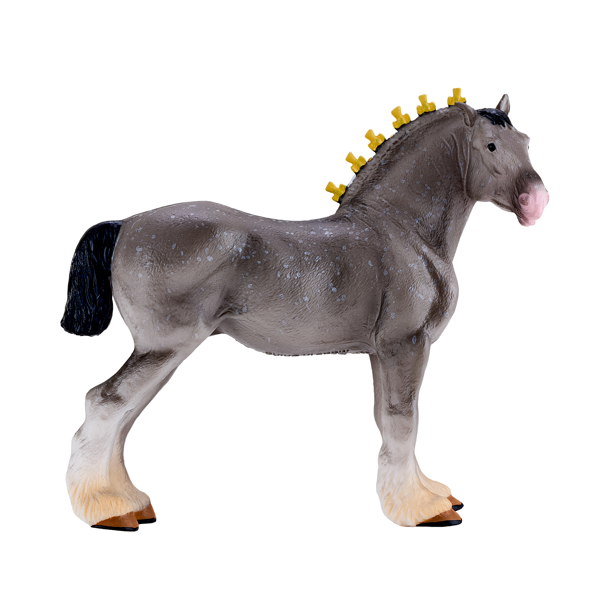 Shire Horse Dapple Grey Toy Realistic Equestrian Figurine