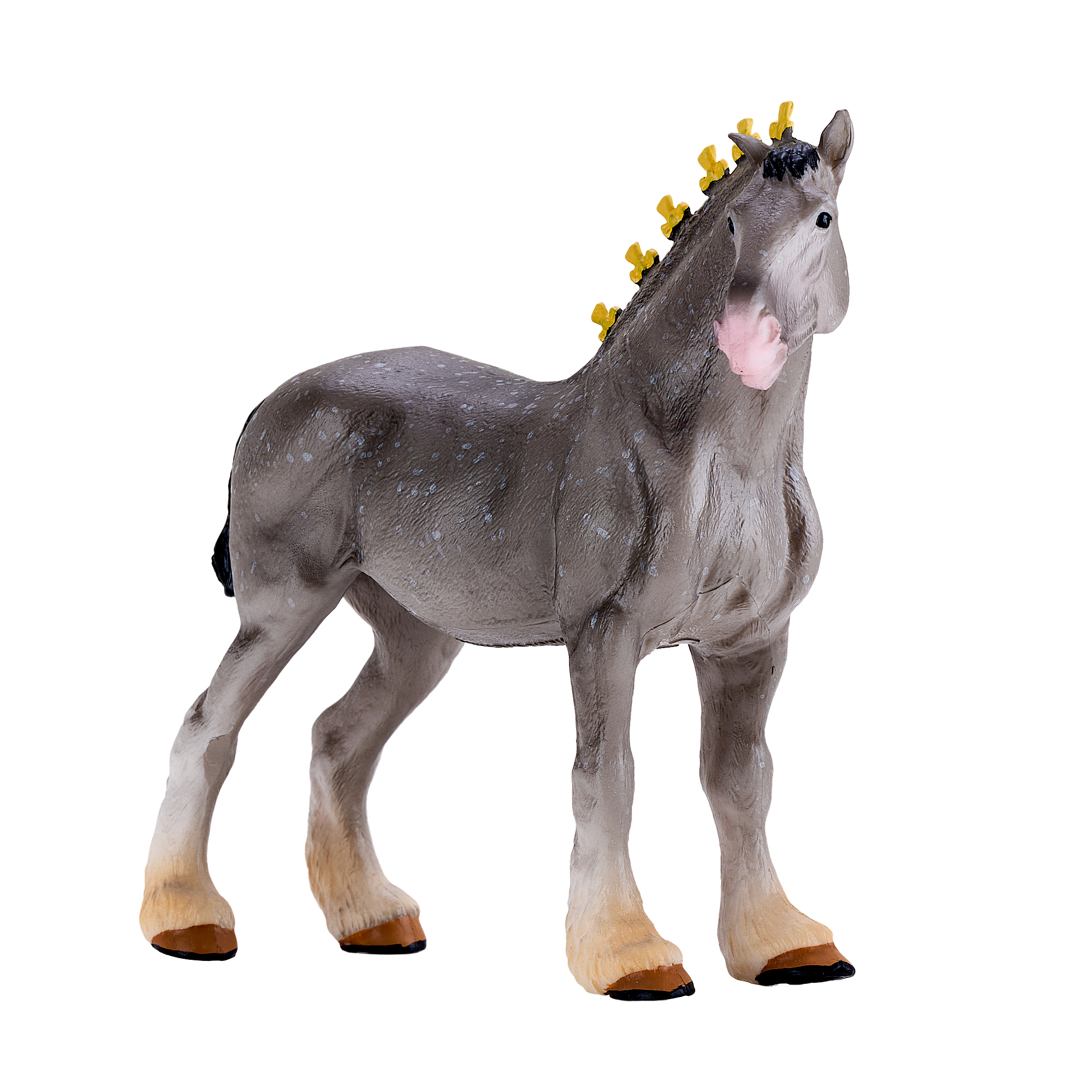 Shire Horse Dapple Grey Toy Realistic Equestrian Figurine