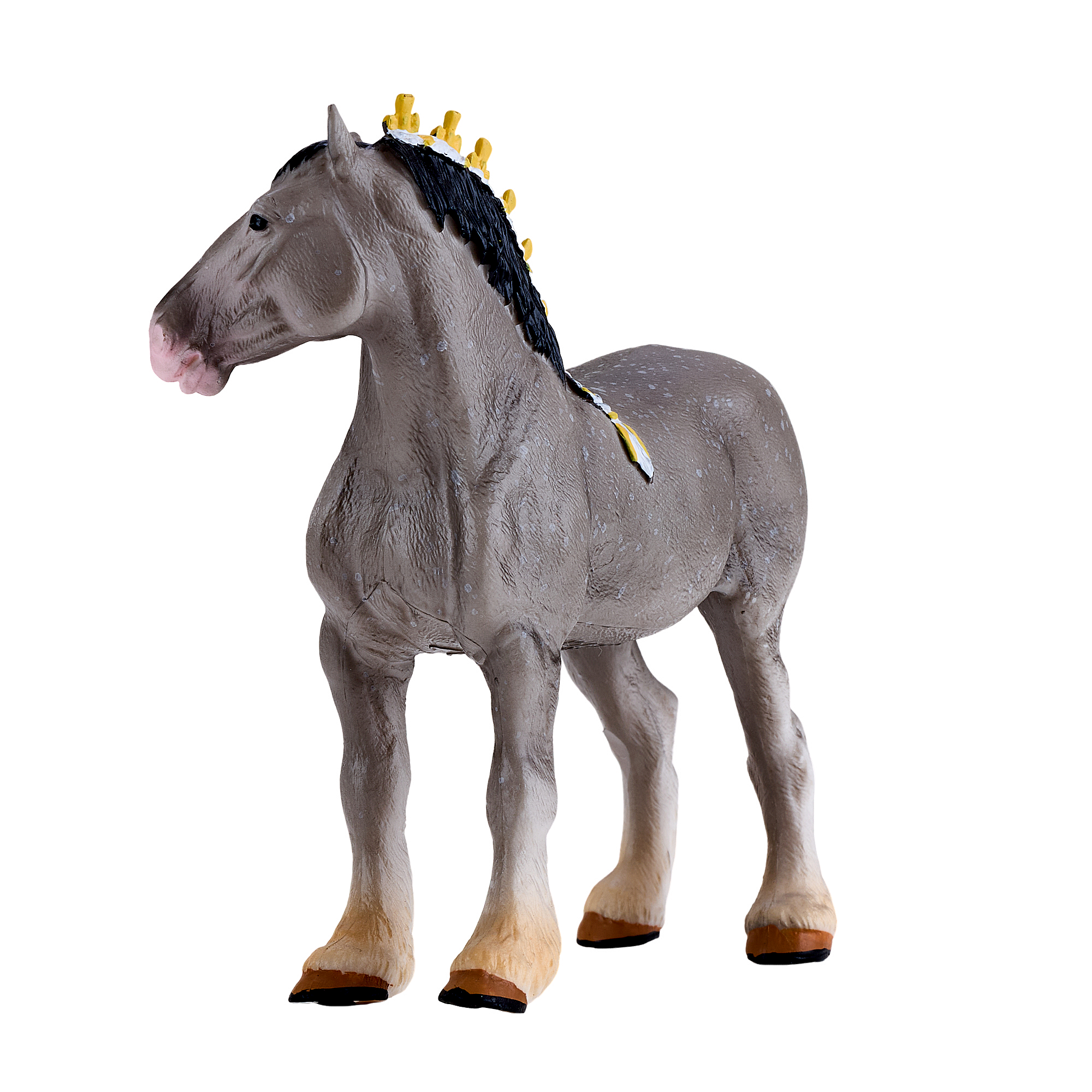 Shire Horse Dapple Grey Toy Realistic Equestrian Figurine