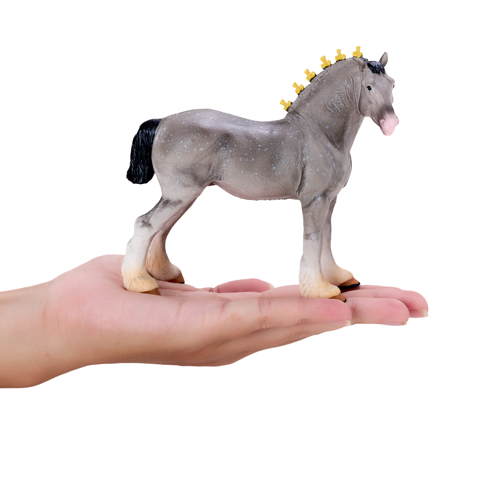 Shire Horse Dapple Grey Toy Realistic Equestrian Figurine