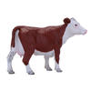 Hereford Cow Toy Realistic Farm Animal Figurine