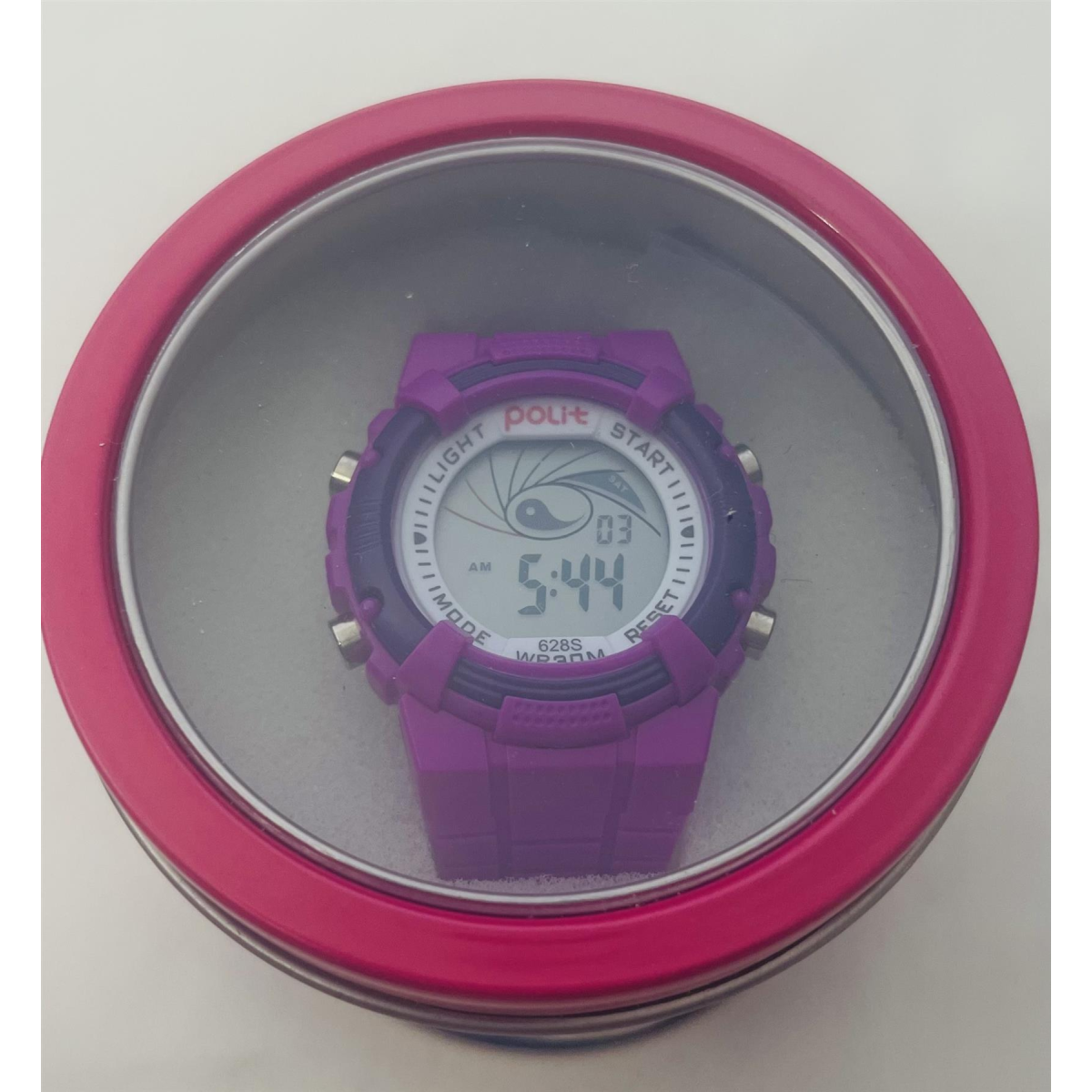 POLIT Childrens Disco Boys & Girls Digital watch in Tin, assorted stlyes and colours CW-0025 Box Of 12