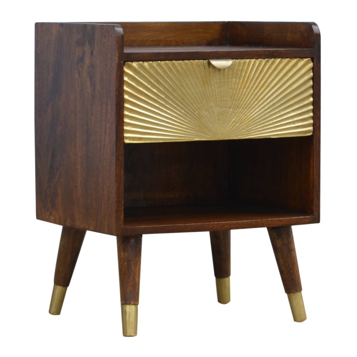 Artisan Furniture Solid Wood Manila Gold One Drawer Bedside