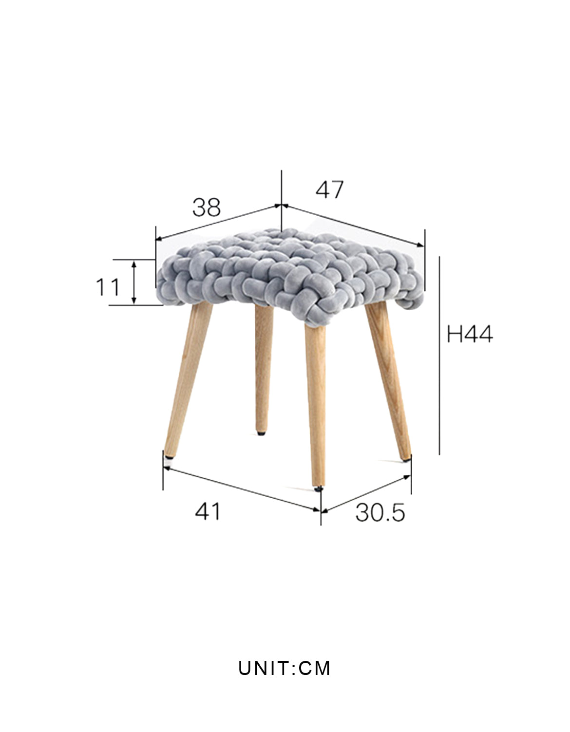 Thick Knot Dressing Table Stool