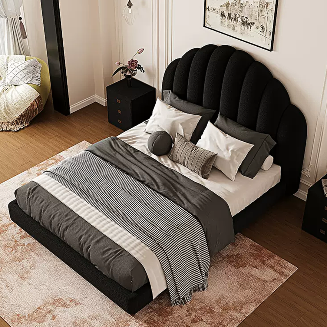 Cassian Small Double Bed, King Size Bed, Flannelette