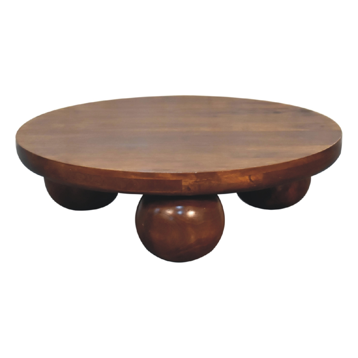 Artisan Furniture Solid Mango Wood Chestnut Central Ball Table
