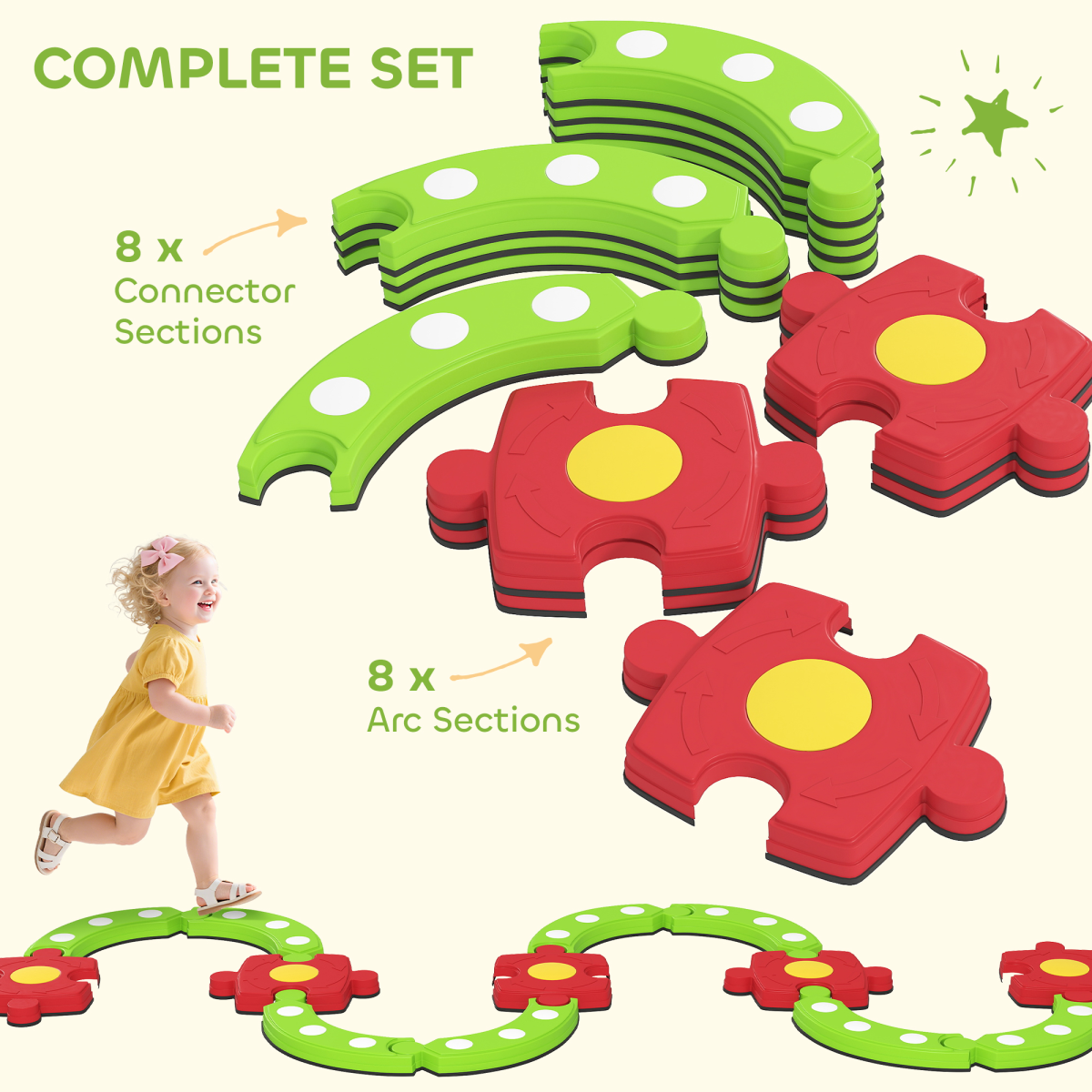 Children's anti-skid balance beam footboard