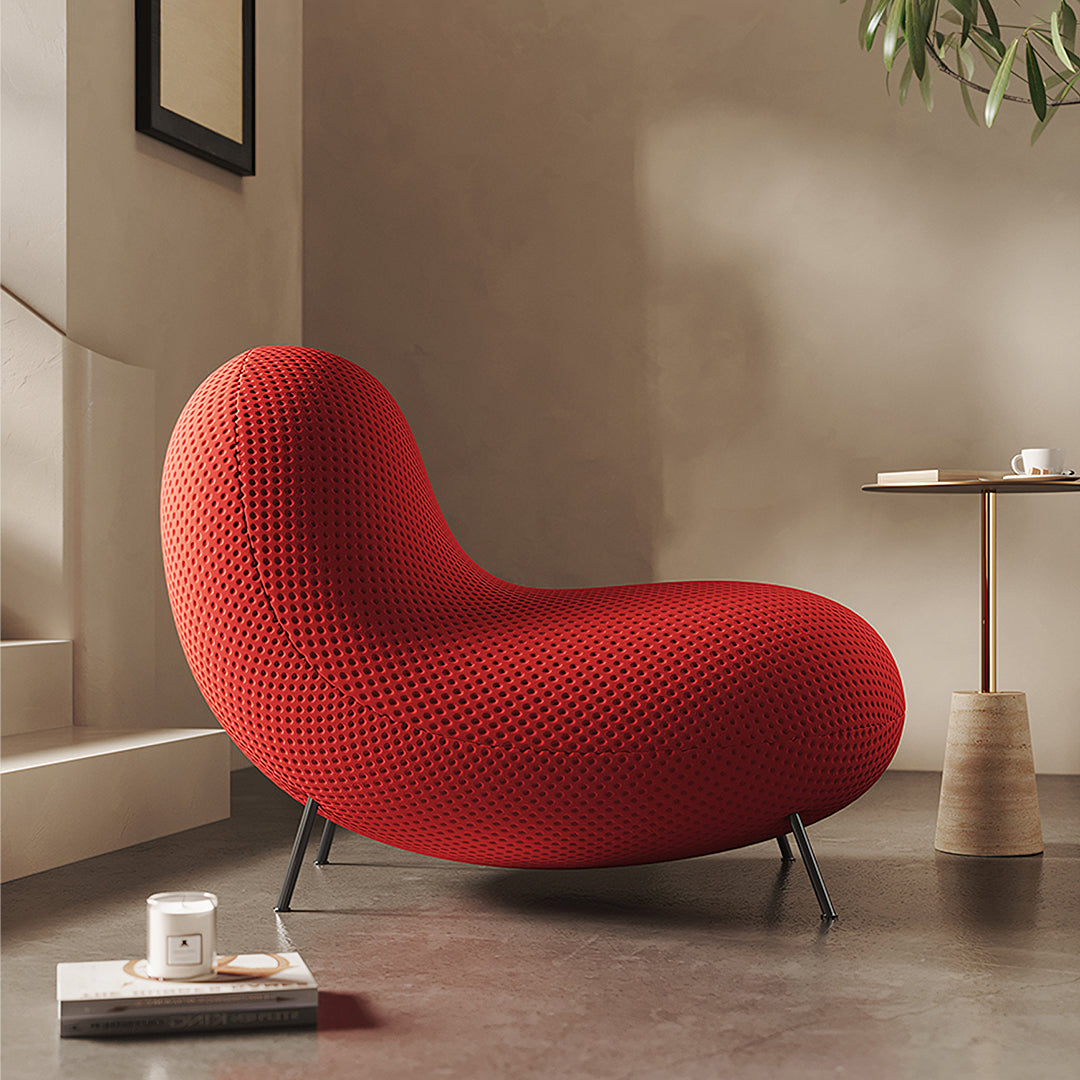Cruz Easy Chair, Lounge Chair, Red