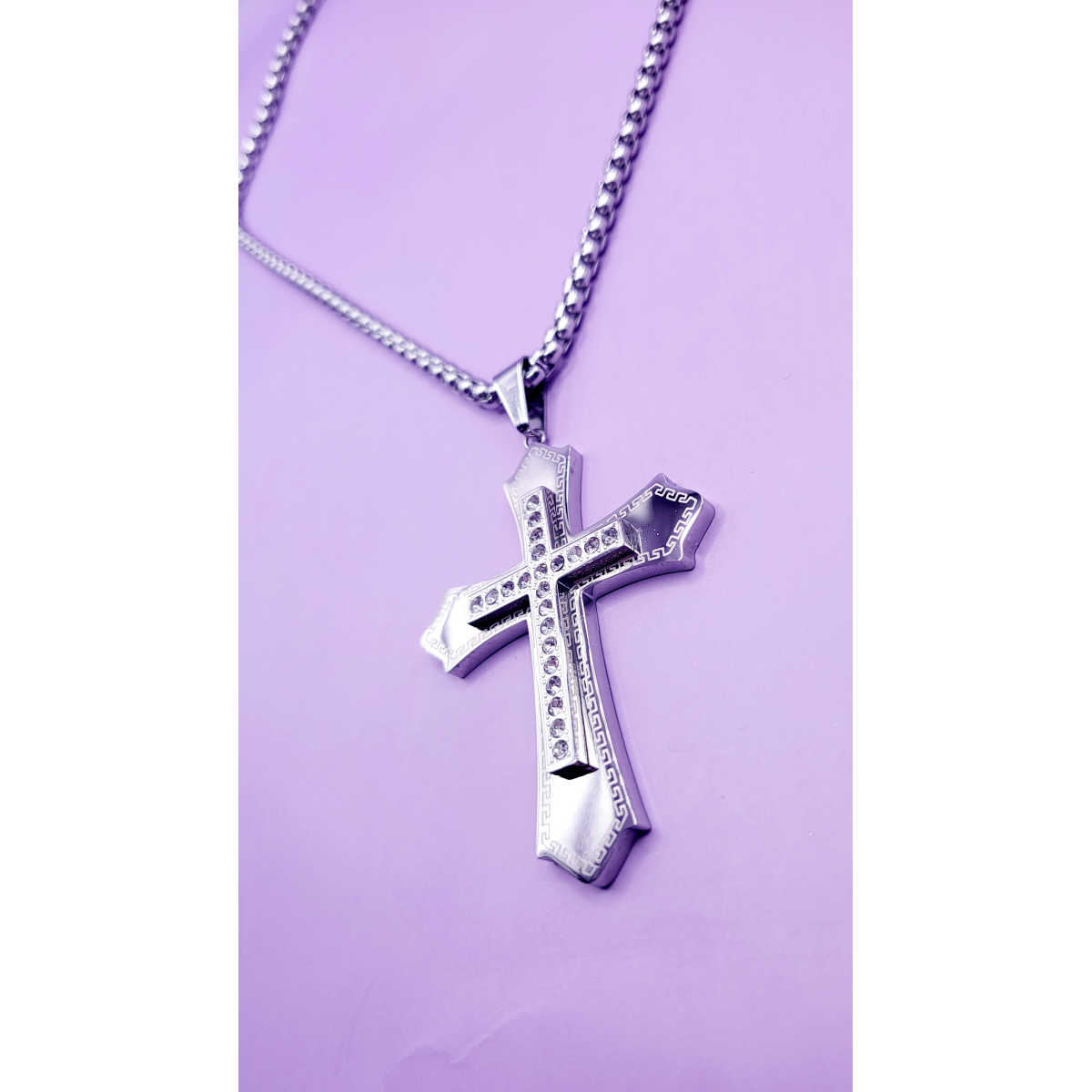 Luxe Silver Cross Necklace