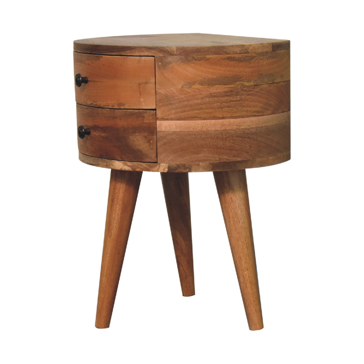 Artisan Furniture Solid Wood Odyssey Oak-ish Tripod Bedside