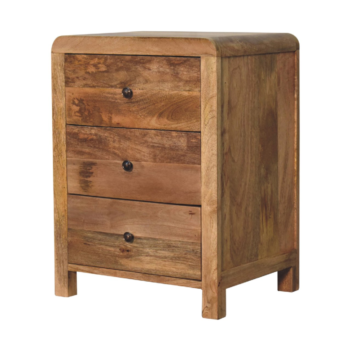 Artisan Furniture Solid Wood Aspen Oak-ish 3 Drawer Bedside