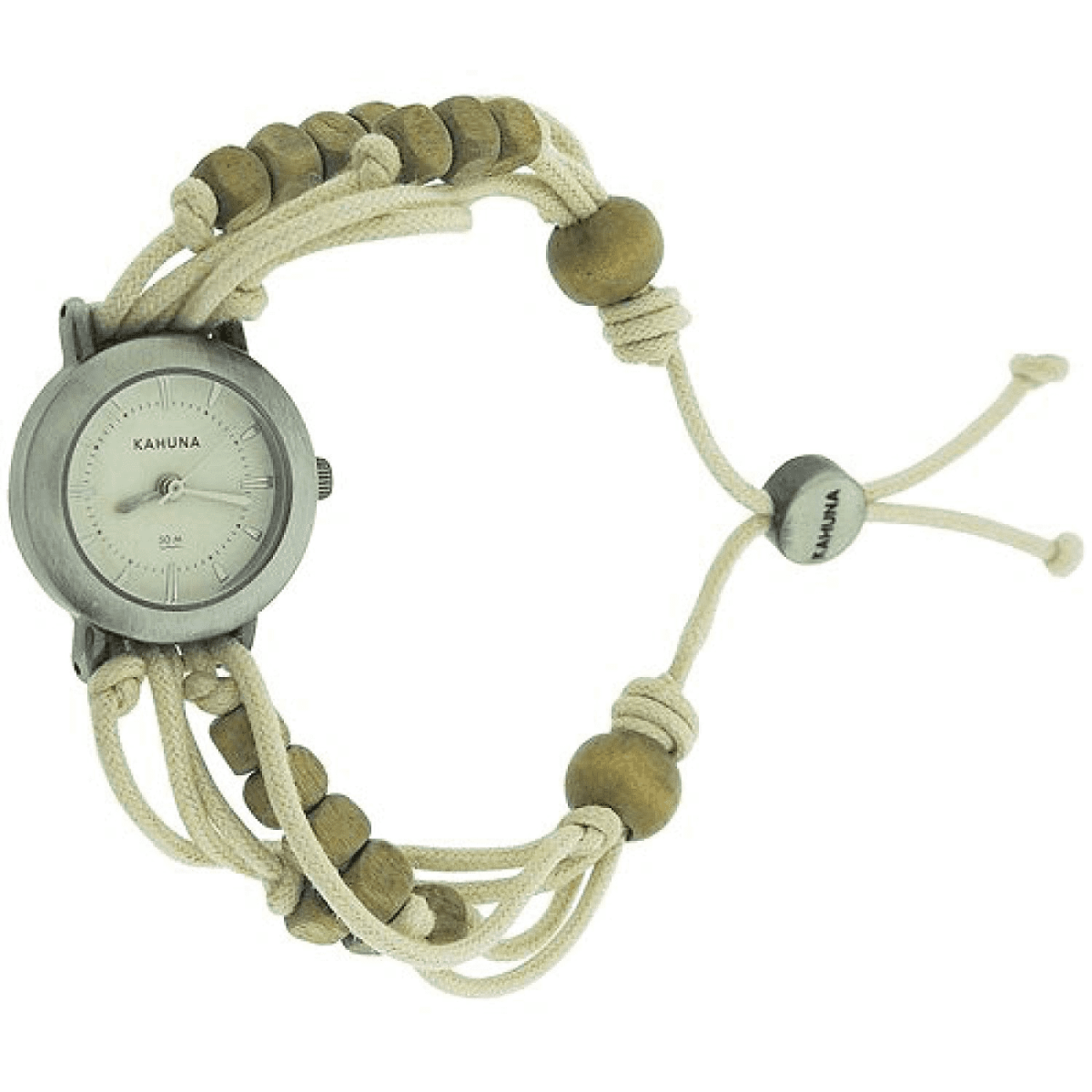 Kahuna Ladies White dial with Fabric Strap Friendship Watch AKLF-0005L  - CLEARANCE NEEDS RE-BATTERY