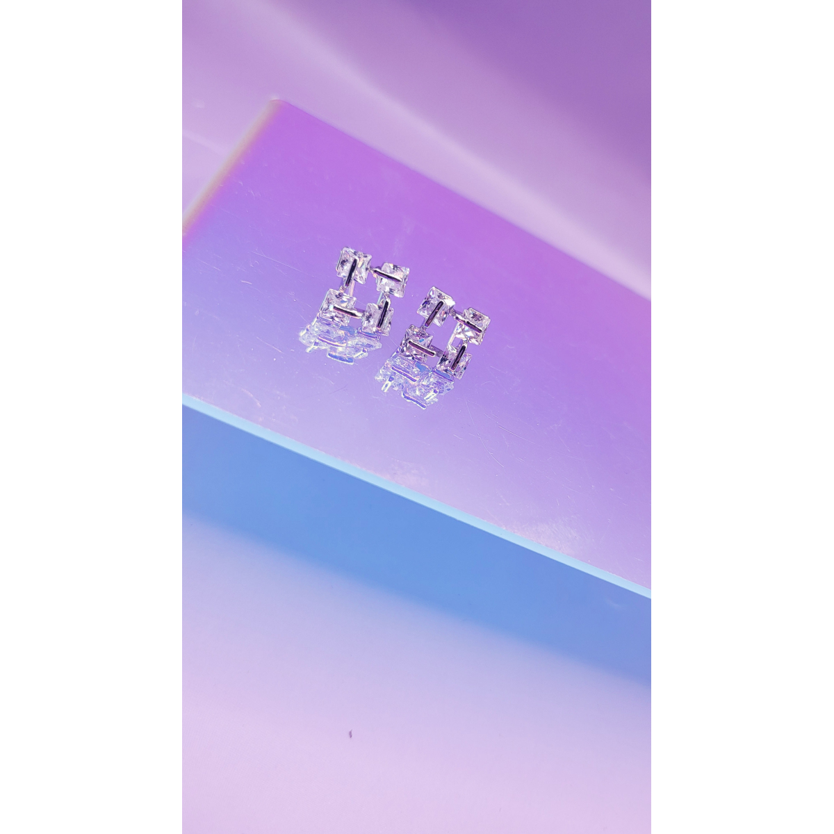 Circle Crystal Stud Earrings