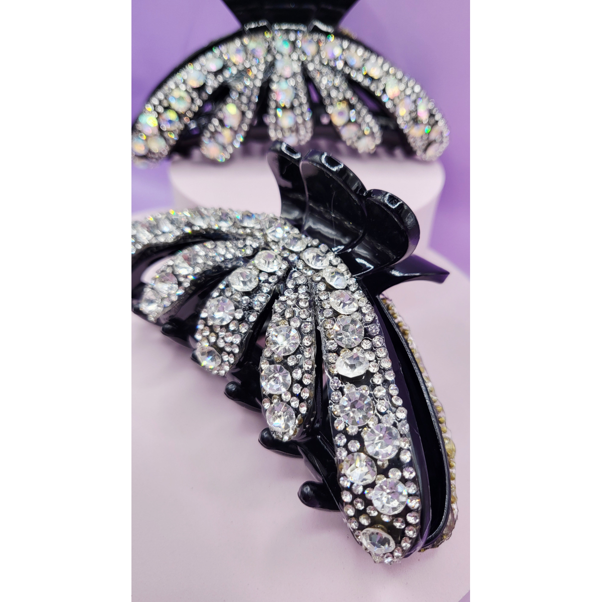 Queen Crystal Hair Clamps Pack of 12