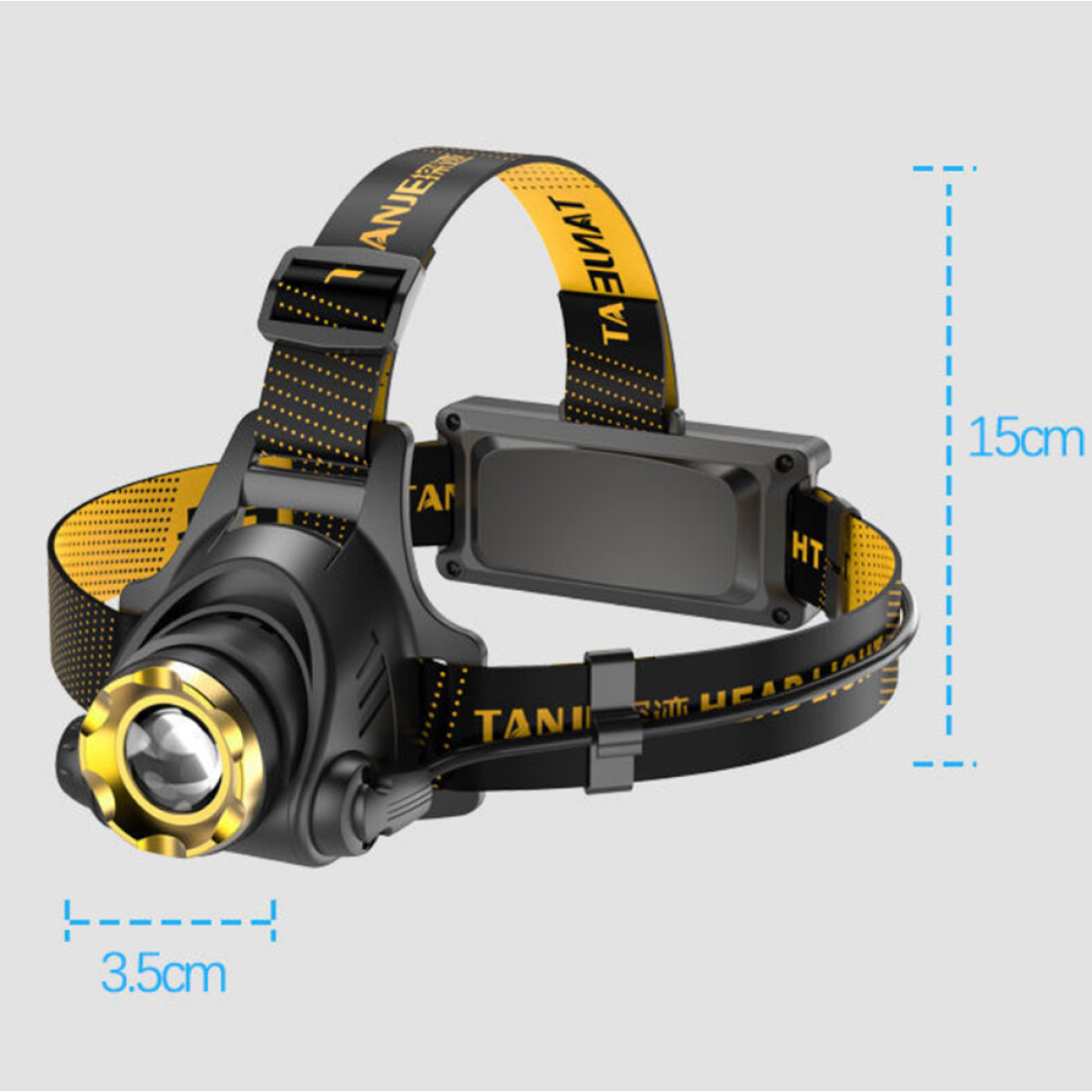2 Pack USB Rechargeable LED Headlamp 3 Modes Head Torch Zoomable Headlight+Car Charger+USB Cable