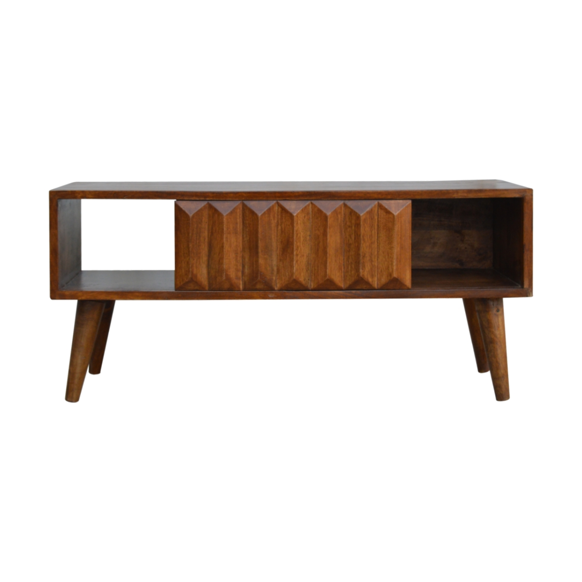 Artisan Furniture Solid Wood Chestnut Prism Sliding Media Unit