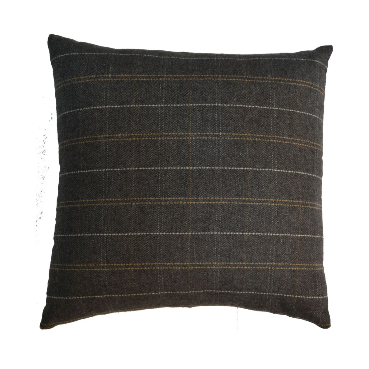 Artisan Furniture Quinn Pewter Cushion Set of 2, Black Tweed