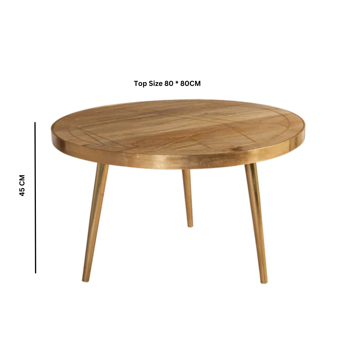 Light Gold  Round Coffee Table