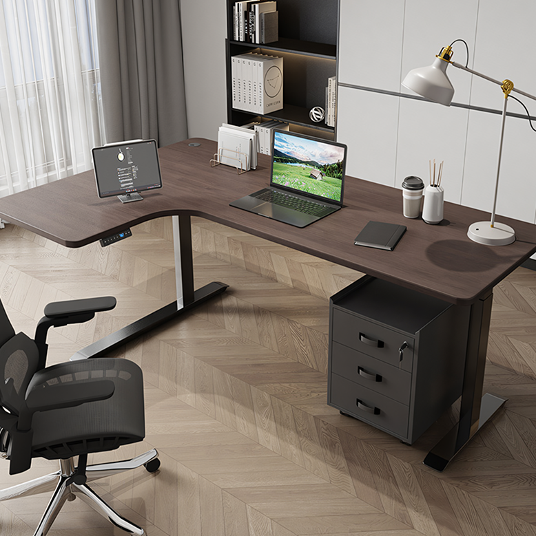 Smart Electric Standing Office Desk, Computer Corner Desk