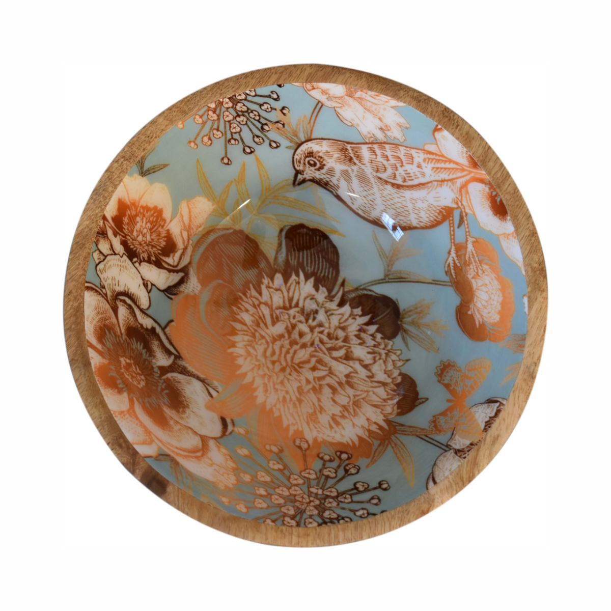 Artisan Furniture Serveware - Floral Bird Bowl Set of 2