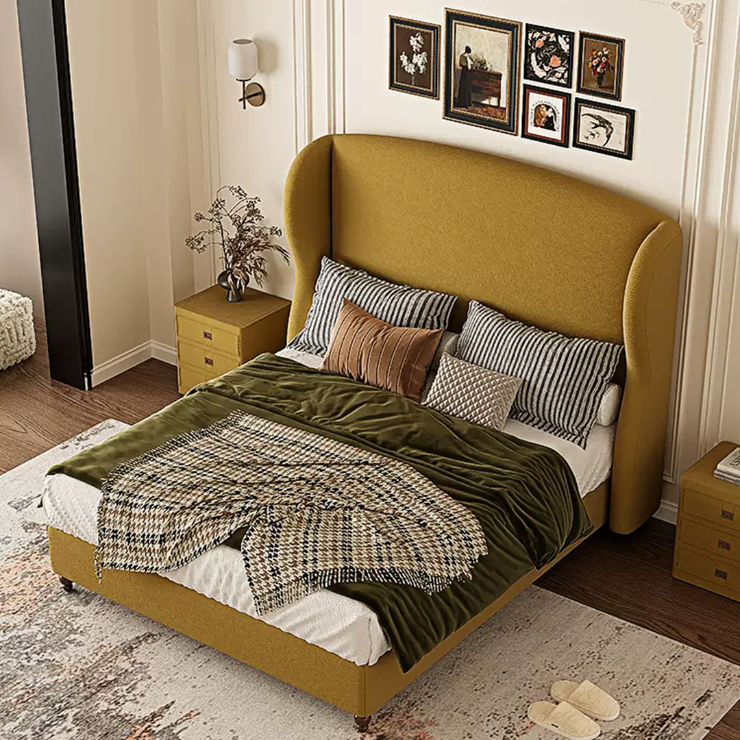 Amara Wingback Double Bed, King Size