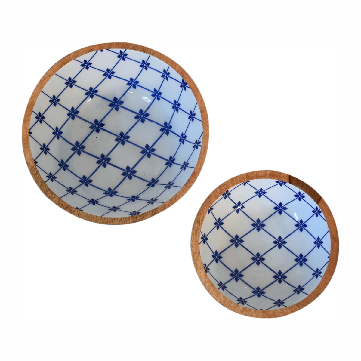 Artisan Furniture Serveware - Blue and White Bowl Set of 2