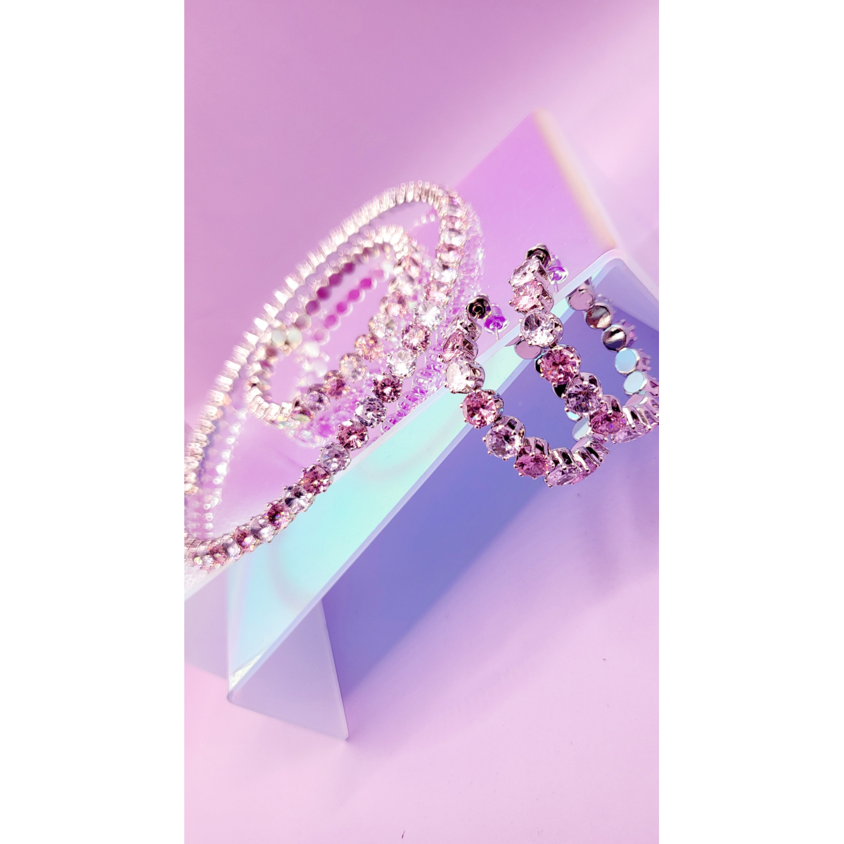 Aura Crystal Trio Choker, Bracelet & Earrings